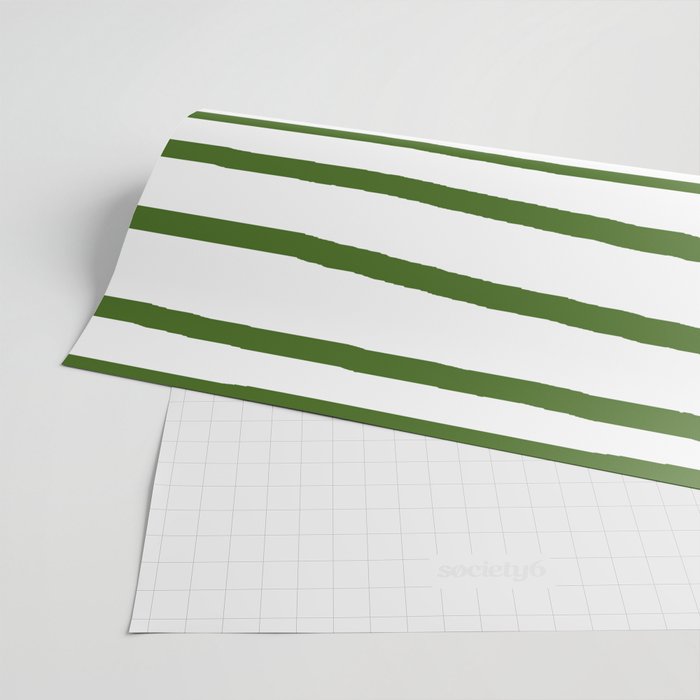 Simply Drawn Stripes in Jungle Green Wrapping Paper Gallery Image 2