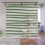 Simply Drawn Stripes in Jungle Green Wall Mural Gallery Image 1