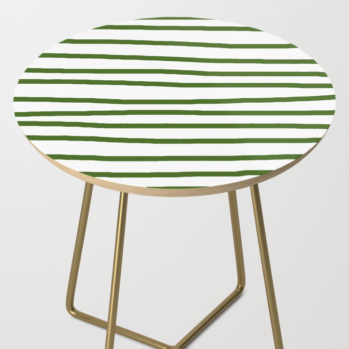 Simply Drawn Stripes in Jungle Green Side Table Gallery Image 2