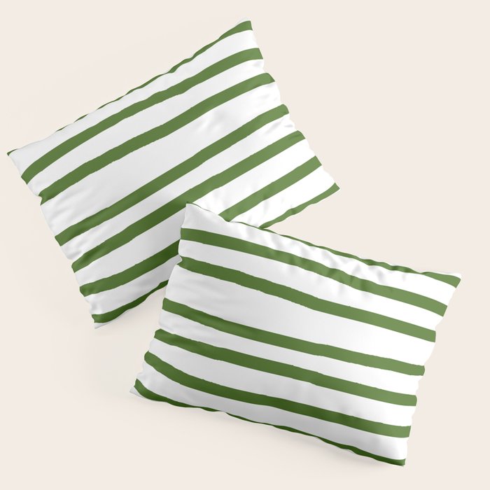 Simply Drawn Stripes in Jungle Green Pillow Sham Gallery Image 3