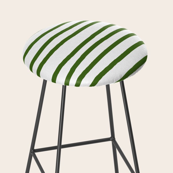 Simply Drawn Stripes in Jungle Green Stool Gallery Image 2