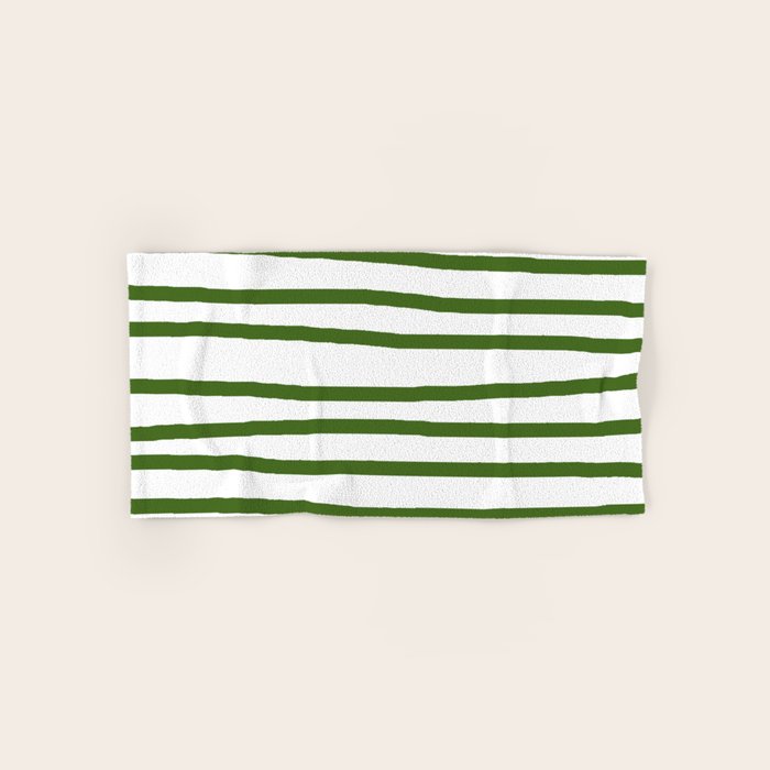 Simply Drawn Stripes in Jungle Green Bath Towel Gallery Image 1