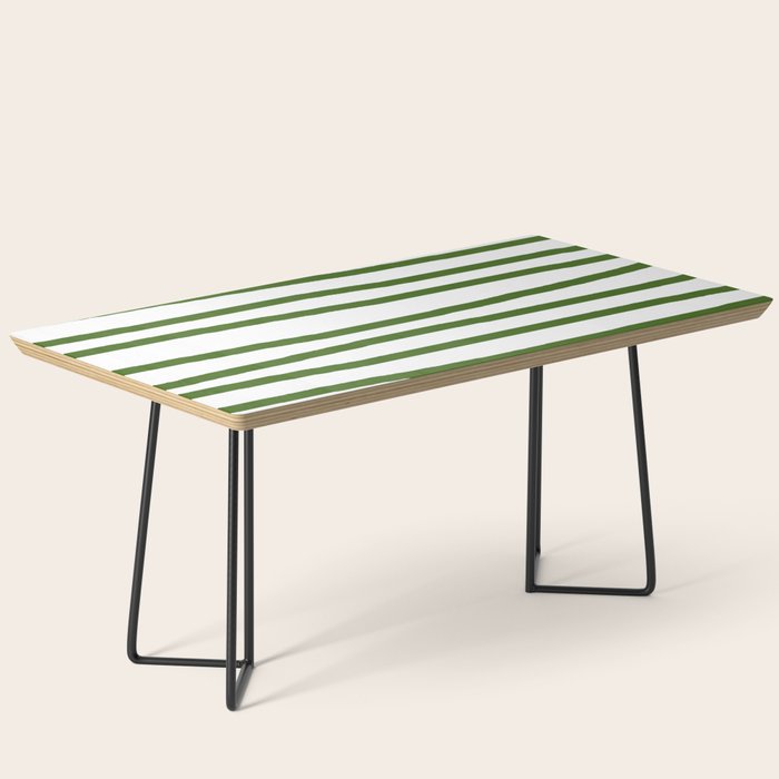 Simply Drawn Stripes in Jungle Green Coffee Table Gallery Image 1