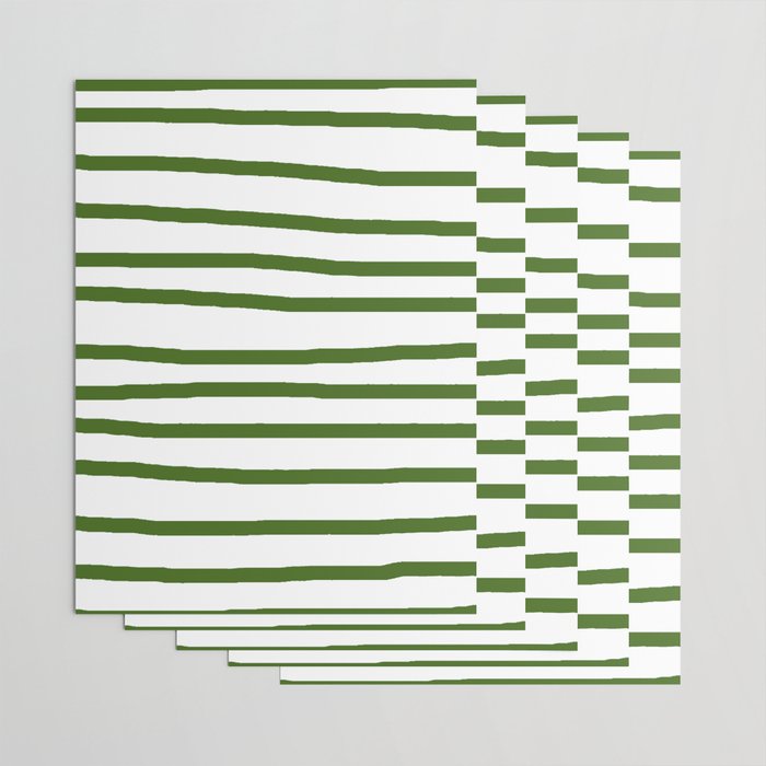 Simply Drawn Stripes in Jungle Green Wrapping Paper Gallery Image 3