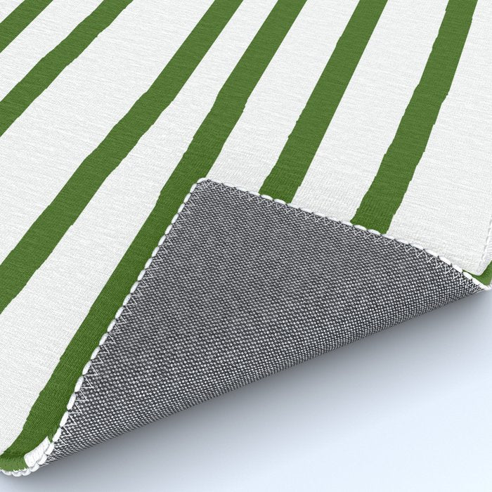 Simply Drawn Stripes in Jungle Green Rug Gallery Image 4