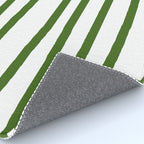 Simply Drawn Stripes in Jungle Green Rug Gallery Image 4