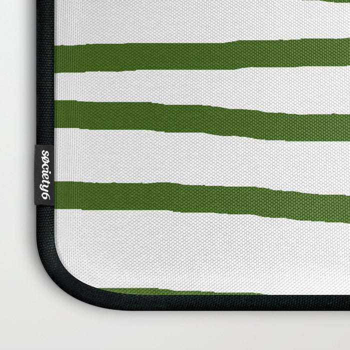 Simply Drawn Stripes in Jungle Green Laptop Sleeve Gallery Image 3