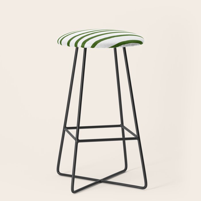 Simply Drawn Stripes in Jungle Green Stool Gallery Image 1