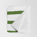 Simply Drawn Stripes in Jungle Green Throw Blanket Gallery Image 3