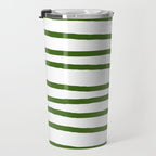 Simply Drawn Stripes in Jungle Green Travel Mug Gallery Image 3