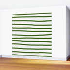 Simply Drawn Stripes in Jungle Green Wall Mural Gallery Image 2