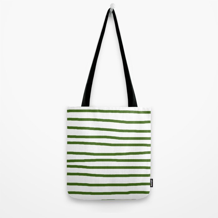 Simply Drawn Stripes in Jungle Green Tote Bag Gallery Image 2