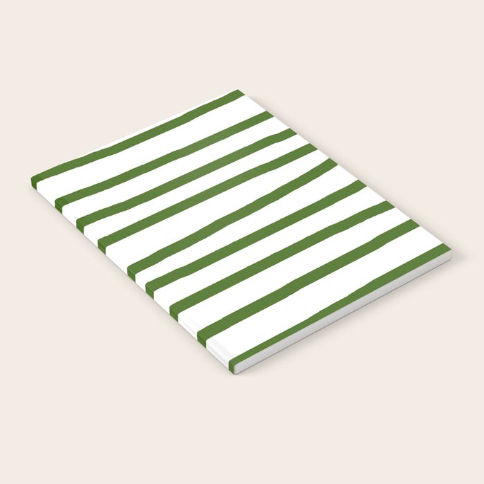 Simply Drawn Stripes in Jungle Green Notebook Gallery Image 2