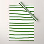 Simply Drawn Stripes in Jungle Green Wrapping Paper Gallery Image 1