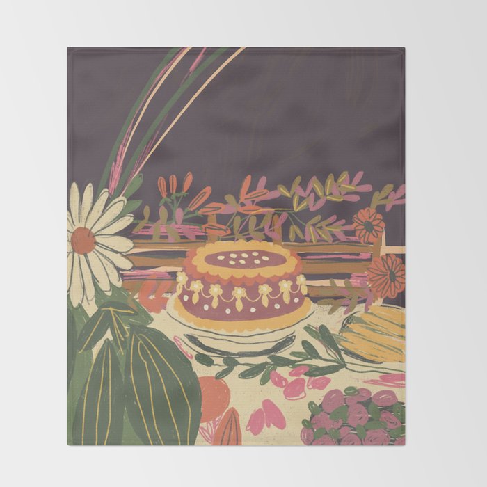 Birthday cake Throw Blanket Gallery Image 2