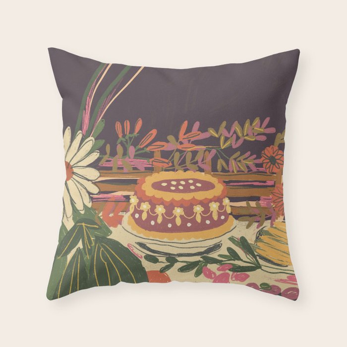Birthday cake Throw Pillow Gallery Image 1