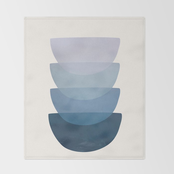 Blue Stack 01 Throw Blanket Gallery Image 2