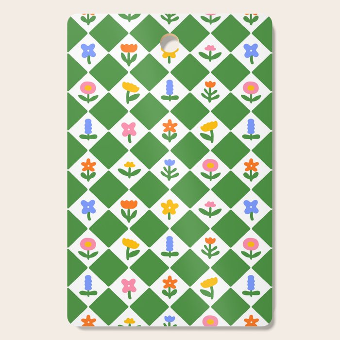 Colorful geometric flower art pattern Cutting Board Gallery Image 1