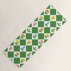 Colorful geometric flower art pattern Yoga Mat Gallery Image 1