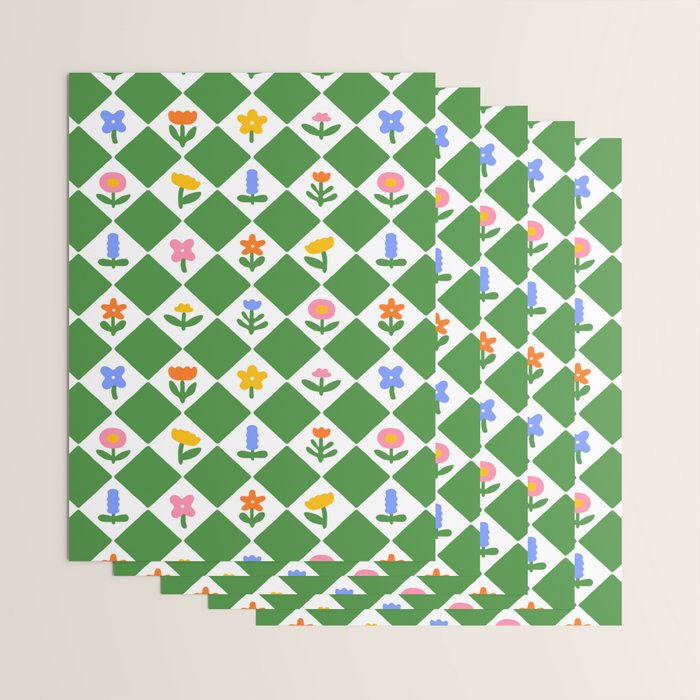 Colorful geometric flower art pattern Wrapping Paper Gallery Image 3