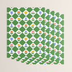 Colorful geometric flower art pattern Wrapping Paper Gallery Image 3