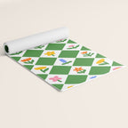 Colorful geometric flower art pattern Yoga Mat Gallery Image 2