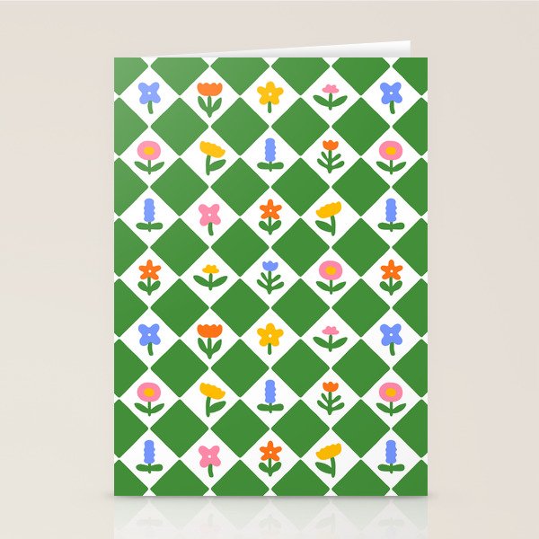 Colorful geometric flower art pattern Stationery Card Gallery Image 1