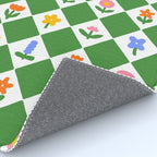 Colorful geometric flower art pattern Rug Gallery Image 4