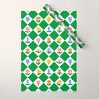 Colorful geometric flower art pattern Wrapping Paper Gallery Image 1