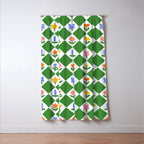 Colorful geometric flower art pattern Window Curtain Gallery Image 3