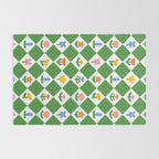 Colorful geometric flower art pattern Rug Gallery Image 2