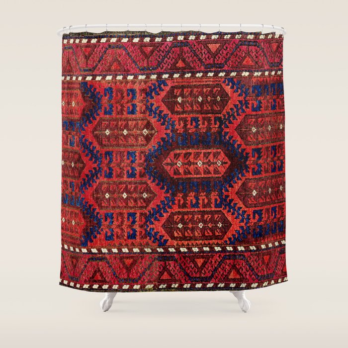 Baluch  Antique  Khorasan Persian Rug Print Shower Curtain Gallery Image 1