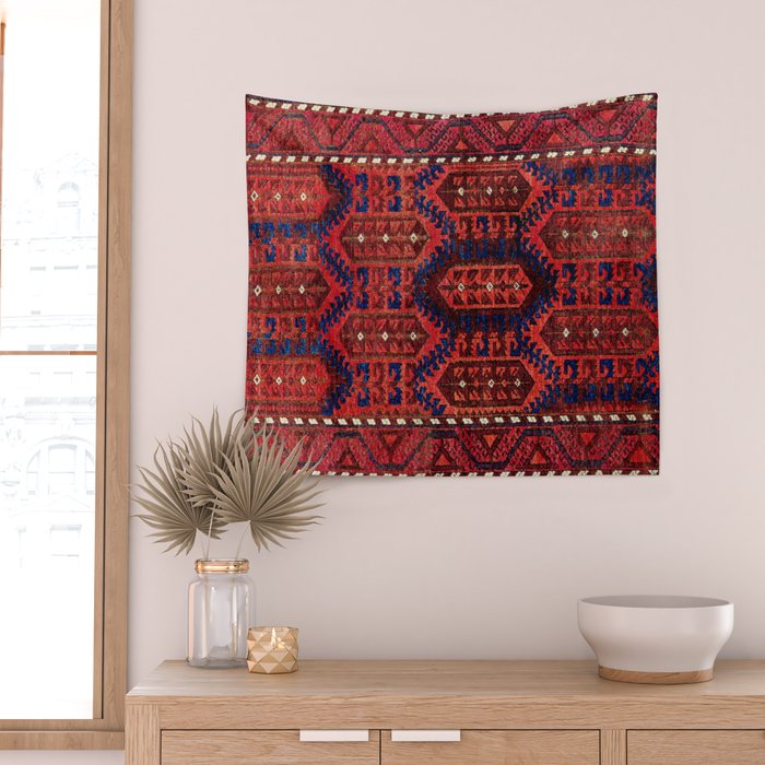 Baluch  Antique  Khorasan Persian Rug Print Wall Tapestry Gallery Image 2