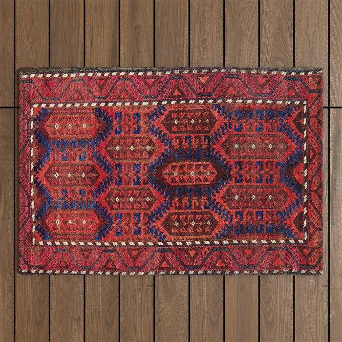 Baluch  Antique  Khorasan Persian Rug Print Outdoor Rug Gallery Image 1