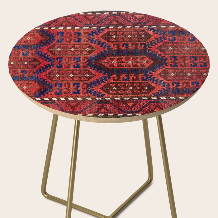 Baluch  Antique  Khorasan Persian Rug Print Side Table Gallery Image 2