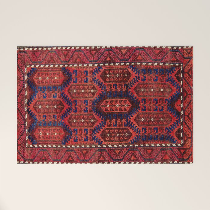 Baluch  Antique  Khorasan Persian Rug Print Welcome Mat Gallery Image 1