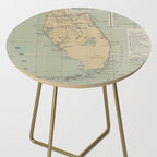 Vintage Lighthouse Map of Florida (1898) Side Table Gallery Image 2
