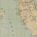 Vintage Lighthouse Map of Florida (1898) Coffee Mug Gallery Image 2