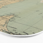 Vintage Lighthouse Map of Florida (1898) Bath Mat Gallery Image 3