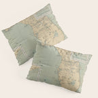 Vintage Lighthouse Map of Florida (1898) Pillow Sham Gallery Image 3