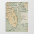 Vintage Lighthouse Map of Florida (1898) Notebook Gallery Image 4