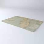 Vintage Lighthouse Map of Florida (1898) Rug Gallery Image 3