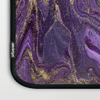 Purple Marble Glitter Gold Fluid Painting Pouring Jupiter Surface Glamorous Shiny Metallic Accents Laptop Sleeve Gallery Image 3