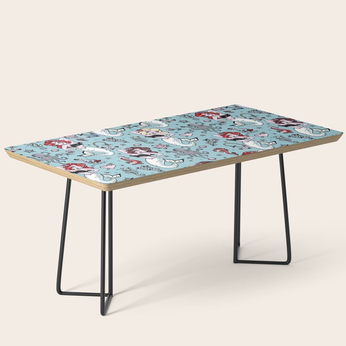 Molly Mermaid vintage pinup inspired nautical tattoo Coffee Table Gallery Image 1