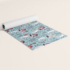 Molly Mermaid vintage pinup inspired nautical tattoo Yoga Mat Gallery Image 2