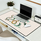Albertus Seba Snakes And Lizards Teal Desk Mat Gallery Image 2