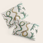 Albertus Seba Snakes And Lizards Teal Pillow Sham Gallery Image 3