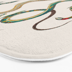 Albertus Seba Snakes And Lizards Teal Bath Mat Gallery Image 3