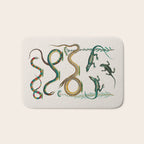 Albertus Seba Snakes And Lizards Teal Bath Mat Gallery Image 1