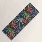 boho weed midnight Yoga Mat Gallery Image 1